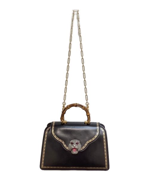 GUCCI（グッチ）GUCCI (グッチ) Thiara(シアラ)　バンブー2WAYハンドバッグ ブラックの古着・服飾アイテム