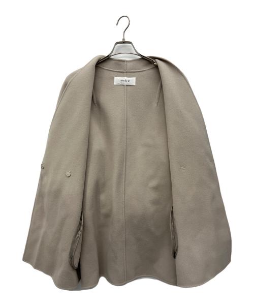 SOEJU（ソージュ）SOEJU (ソージュ) ウールリバーミディコート ベージュ サイズ:-の古着・服飾アイテム