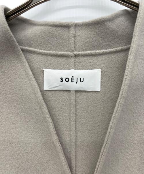 SOEJU（ソージュ）SOEJU (ソージュ) ウールリバーミディコート ベージュ サイズ:-の古着・服飾アイテム