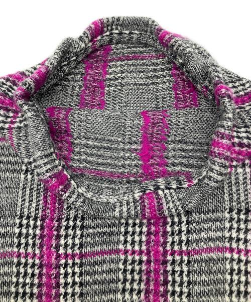 Y's（ワイズ）Y's (ワイズ) チェックウールハイネックニット グレー サイズ:2の古着・服飾アイテム