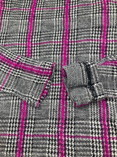 Y's（ワイズ）Y's (ワイズ) チェックウールハイネックニット グレー サイズ:2の古着・服飾アイテム