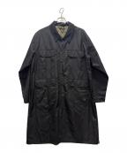 TAIONタイオン）の古着「ミリタリーリバーシブルバルカラーコート」｜ブラック×カーキ