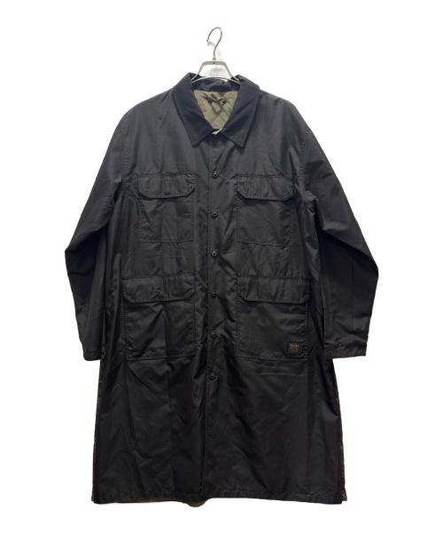 TAION（タイオン）TAION (タイオン) ミリタリーリバーシブルバルカラーコート ブラック×カーキ サイズ:表記サイズ無しの古着・服飾アイテム