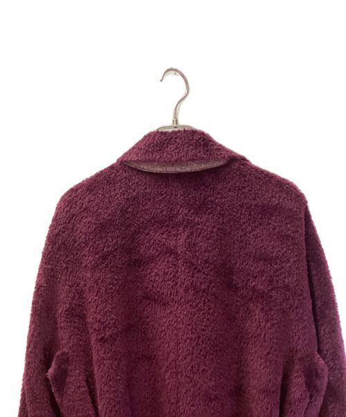 Max Mara Studio（マックスマーラ ストゥディオ）Max Mara Studio (マックスマーラ ストゥディオ) アルパカ混ロング丈 ラップコート ワインレッド サイズ:40の古着・服飾アイテム