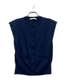 ETRE TOKYO（エトレトウキョウ）の古着「ハイゲージニットベスト」｜ネイビー