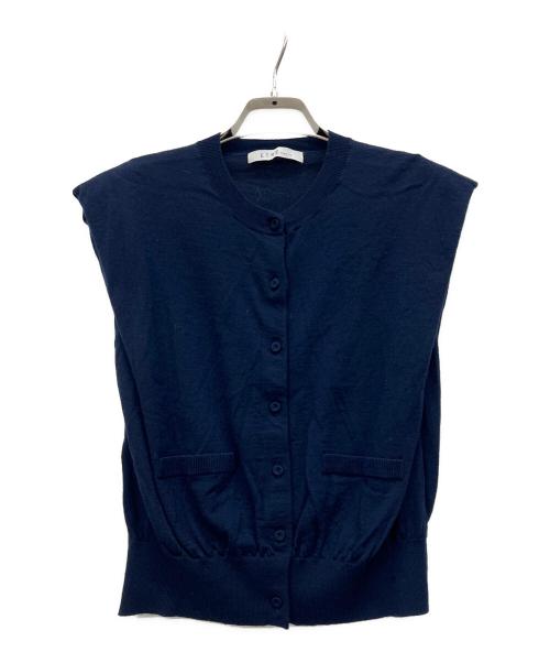 ETRE TOKYO（エトレトウキョウ）ETRE TOKYO (エトレトウキョウ) ハイゲージニットベスト ネイビー サイズ:Fの古着・服飾アイテム