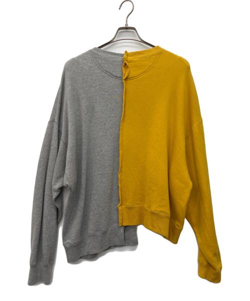 Vivienne Westwood RED LABEL（ヴィヴィアンウエストウッドレッドレーベル）Vivienne Westwood RED LABEL (ヴィヴィアンウエストウッドレッドレーベル) ドッキングデザインスウェット グレー×イエロー サイズ:00の古着・服飾アイテム
