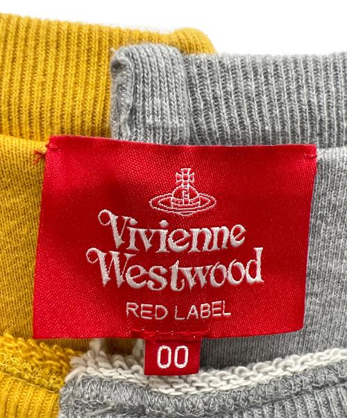 Vivienne Westwood RED LABEL（ヴィヴィアンウエストウッドレッドレーベル）Vivienne Westwood RED LABEL (ヴィヴィアンウエストウッドレッドレーベル) ドッキングデザインスウェット グレー×イエロー サイズ:00の古着・服飾アイテム