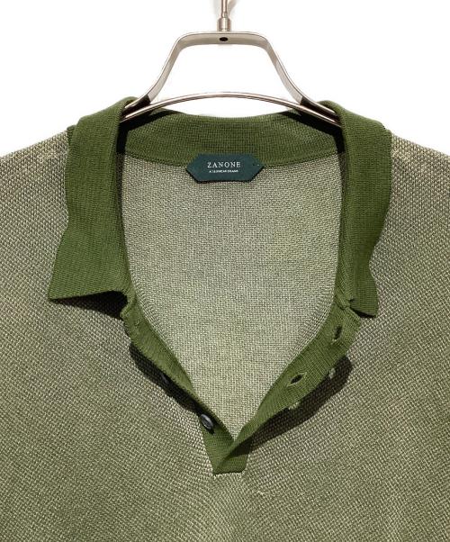 Zanone（ザノーネ）Zanone (ザノーネ) SWEATERS POLO NECK グリーン サイズ:48の古着・服飾アイテム