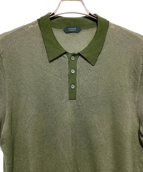 Zanone（ザノーネ）Zanone (ザノーネ) SWEATERS POLO NECK グリーン サイズ:48の古着・服飾アイテム