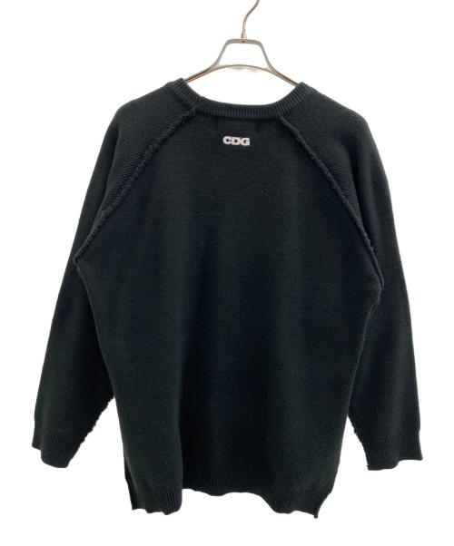 CDG（シーディージー）CDG (シーディージー) バックロゴ インサイドアウト ニット ブラック サイズ:XLの古着・服飾アイテム