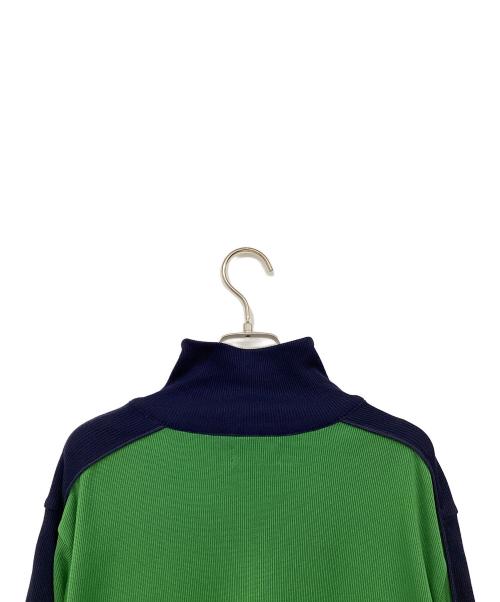 BEAMS BOY（ビームスボーイ）BEAMS BOY (ビームスボーイ) ラインディティール ハーフジップ プルオーバー グリーン サイズ:表記なしの古着・服飾アイテム
