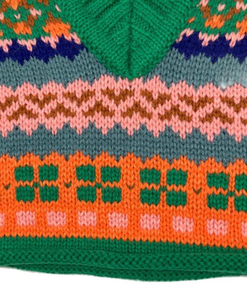 BEAMS BOY（ビームスボーイ）BEAMS BOY (ビームスボーイ) ボーイ フェアアイル Vネック ニット グリーン サイズ:不明の古着・服飾アイテム