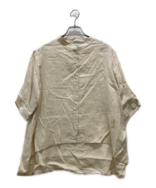 fog linen work（フォグリネンワーク）fog linen work (フォグリネンワーク) リネンバンドカラーシャツ ベージュ サイズ:表記サイズ無しの古着・服飾アイテム
