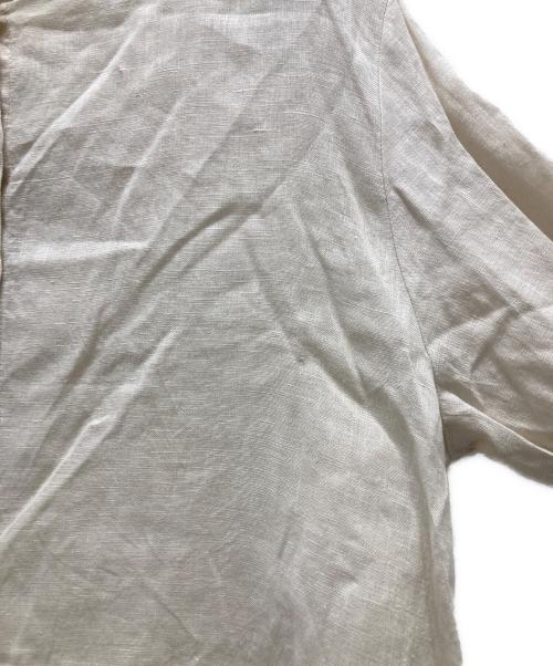 fog linen work（フォグリネンワーク）fog linen work (フォグリネンワーク) リネンバンドカラーシャツ ベージュ サイズ:表記サイズ無しの古着・服飾アイテム