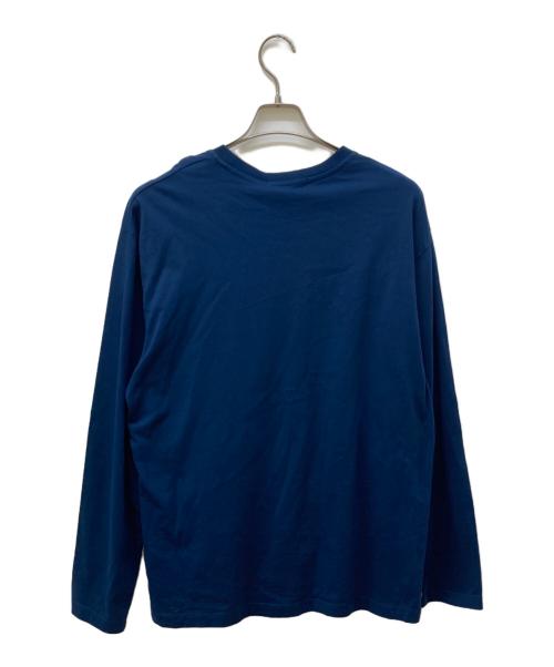 MSGM（エムエスジーエム）MSGM (エムエスジーエム) ブラッシュロゴ ロングスリーブTシャツ ネイビー サイズ:Mの古着・服飾アイテム