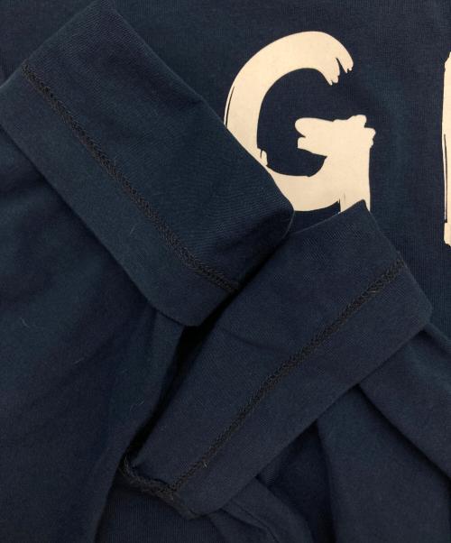 MSGM（エムエスジーエム）MSGM (エムエスジーエム) ブラッシュロゴ ロングスリーブTシャツ ネイビー サイズ:Mの古着・服飾アイテム