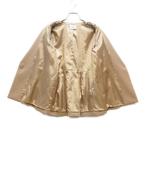 Kaene（カエン）Kaene (カエン) ベルト付バックタックジャケット ブラウン サイズ:34の古着・服飾アイテム