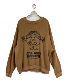 DISCOVERED×LITTLE MISS SUNSHINE（ディスカバード×リトル・ミス・サンシャイン）の古着「プリントスウェット」｜ブラウン
