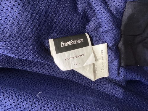 FreshService（フレッシュサービス）FreshService (フレッシュサービス) CORPORATE REGULAR COLLAR SHIRT ネイビー サイズ:フリーの古着・服飾アイテム