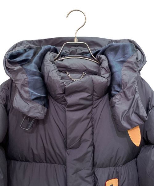 LOUIS VUITTON（ルイ ヴィトン）LOUIS VUITTON (ルイ ヴィトン) レザートリム パファー ダウンジャケット ネイビー サイズ:46の古着・服飾アイテム