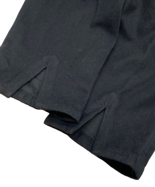 FACTORY（ファクトリー）FACTORY (ファクトリー) 綿ウール朱子織 テーパードパンツ ブラック サイズ:2の古着・服飾アイテム