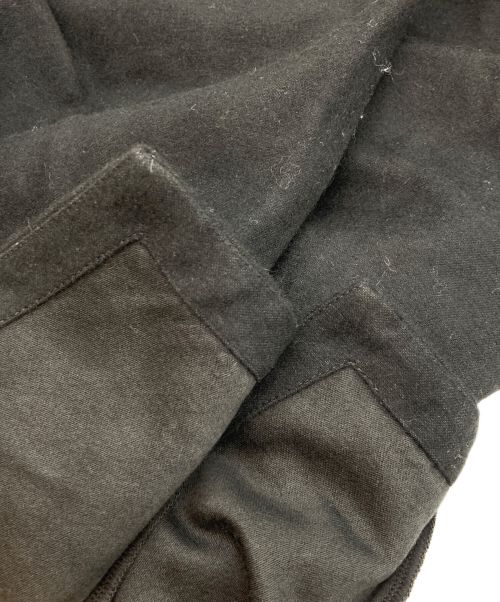 FACTORY（ファクトリー）FACTORY (ファクトリー) 綿ウール朱子織 テーパードパンツ ブラック サイズ:2の古着・服飾アイテム