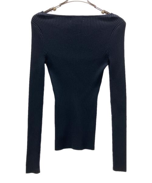 theory（セオリー）theory (セオリー) Wooster Crepe Knit Vneck Rib PO ブラック サイズ:Sの古着・服飾アイテム