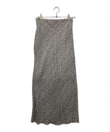 theory（セオリー）の古着「Linear Leaf Maxi Slip Skirt Z」｜カーキ