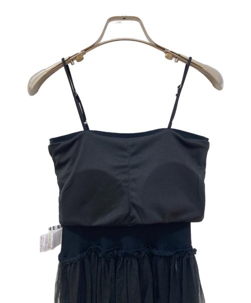 SHENERY（シーナリー）SHENERY (シーナリー) ドッキングチュールキャミドレス ブラック サイズ:38の古着・服飾アイテム
