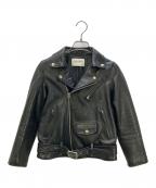 beautiful peopleビューティフルピープル）の古着「シープレザーダブルライダースジャケット」｜ブラック