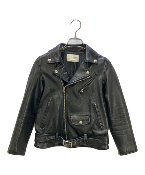 beautiful people（ビューティフルピープル）beautiful people (ビューティフルピープル) シープレザーダブルライダースジャケット ブラック サイズ:140の古着・服飾アイテム