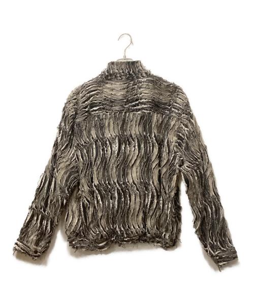 TAAKK（ターク）TAAKK (ターク) DENIM BLOUSON/フリンジデニムブルゾン ブラック×グレー サイズ:2の古着・服飾アイテム