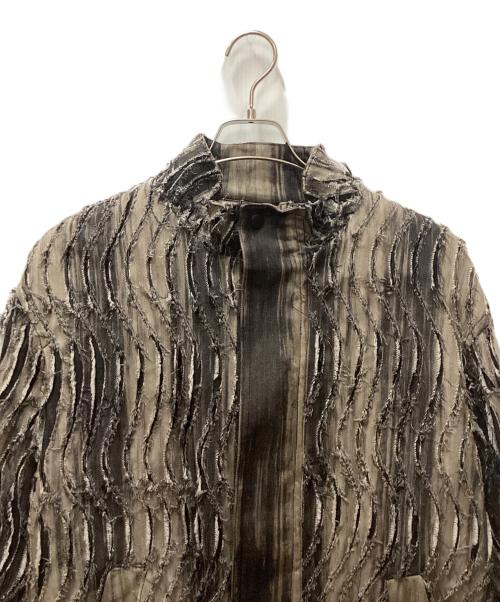 TAAKK（ターク）TAAKK (ターク) DENIM BLOUSON/フリンジデニムブルゾン ブラック×グレー サイズ:2の古着・服飾アイテム