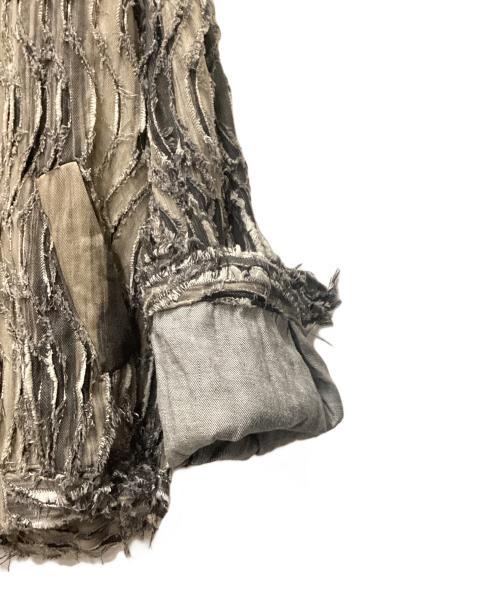 TAAKK（ターク）TAAKK (ターク) DENIM BLOUSON/フリンジデニムブルゾン ブラック×グレー サイズ:2の古着・服飾アイテム