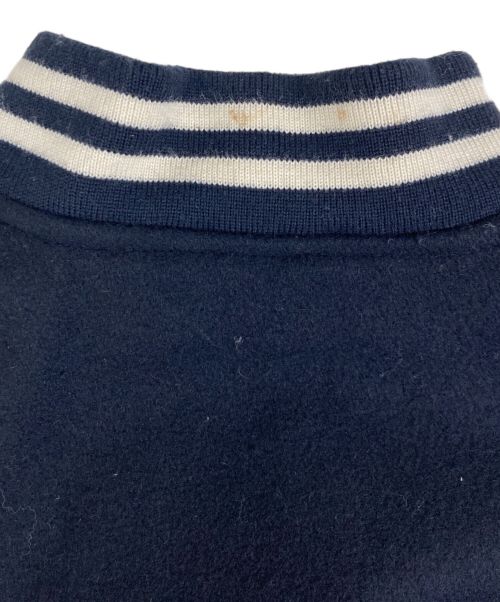 POLO RALPH LAUREN（ポロ・ラルフローレン）POLO RALPH LAUREN (ポロ・ラルフローレン) ワッペン付レザー切替スタジャン ネイビー サイズ:SIZE Lの古着・服飾アイテム