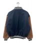 POLO RALPH LAUREN (ポロ・ラルフローレン) ワッペン付レザー切替スタジャン ネイビー サイズ:SIZE L：25000円
