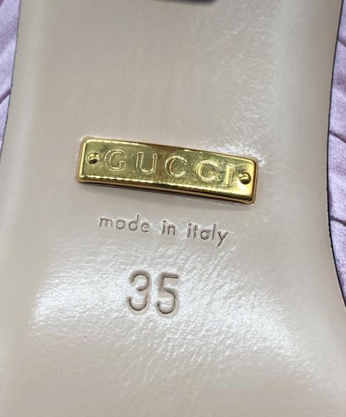 GUCCI（グッチ）GUCCI (グッチ) サテンサンダル ローズピンク サイズ:35の古着・服飾アイテム
