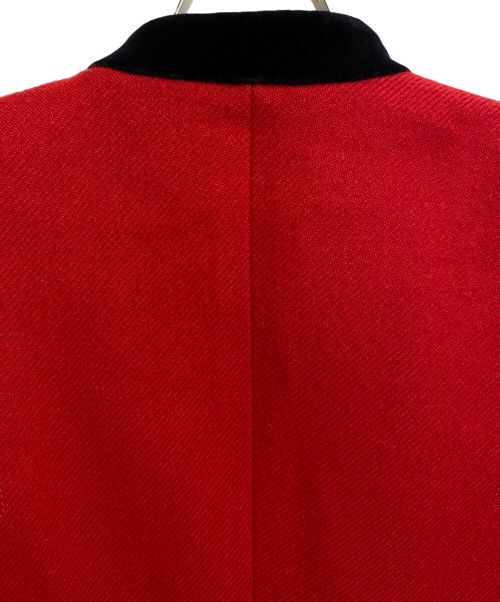 GUCCI（グッチ）GUCCI (グッチ) Padded shoulders wool mohair jacket (パテッドショルダーウールモヘアジャケット) レッド サイズ:36の古着・服飾アイテム