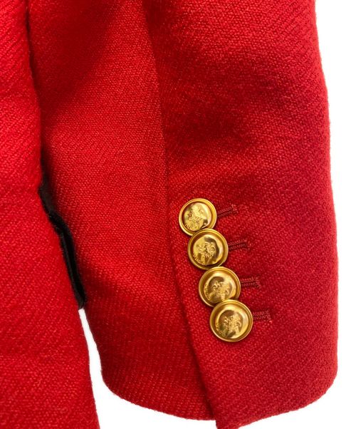 GUCCI（グッチ）GUCCI (グッチ) Padded shoulders wool mohair jacket (パテッドショルダーウールモヘアジャケット) レッド サイズ:36の古着・服飾アイテム