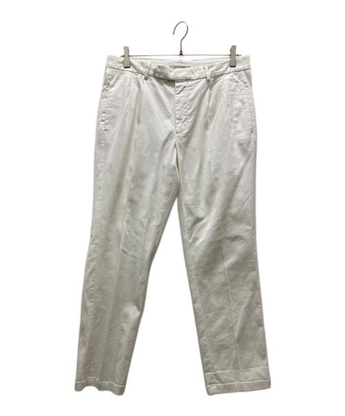 giab's ARCHIVIO（ジャブス アルキヴィオ）giab's ARCHIVIO (ジャブス アルキヴィオ) 2プリーツパンツ ホワイト サイズ:48の古着・服飾アイテム