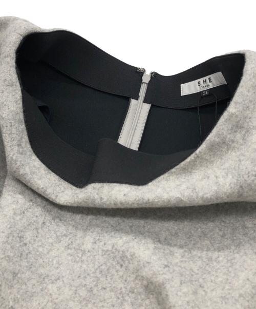 SHE TOKYO（シートーキョー）SHE TOKYO (シートーキョー) Elliy Melton ボンディング スカート グレー サイズ:36 未使用品の古着・服飾アイテム