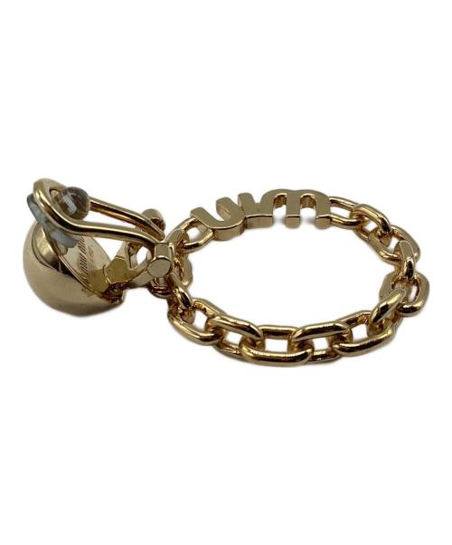 MIU MIU（ミュウミュウ）MIU MIU (ミュウミュウ) メタルイヤリング ゴールドの古着・服飾アイテム