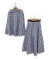 Pinky & Dianne (ピンキーアンドダイアン) ストライプロールカラーシャツ&フレアスカート ブルー サイズ:TOPS:38 / SK:36：6000円