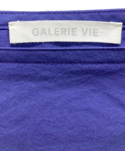 GALERIE VIE（ギャルリーヴィー）GALERIE VIE (ギャルリーヴィー) コンパクトコットンツイル ワイドスリーブブラウス ブルー サイズ:Fの古着・服飾アイテム