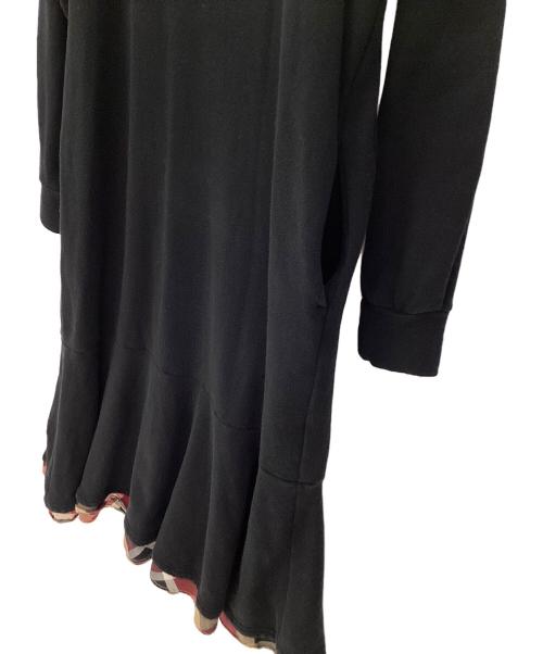 BLUE LABEL CRESTBRIDGE（ブルーレーベルクレストブリッジ）BLUE LABEL CRESTBRIDGE (ブルーレーベルクレストブリッジ) パーカーワンピース ブラック サイズ:38の古着・服飾アイテム
