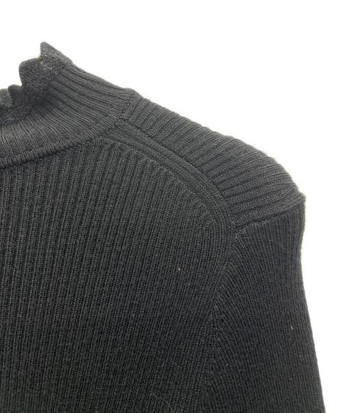 BLUE LABEL CRESTBRIDGE（ブルーレーベルクレストブリッジ）BLUE LABEL CRESTBRIDGE (ブルーレーベルクレストブリッジ) レーヨンストレッチポンチワンピース ブラック×ベージュ サイズ:38の古着・服飾アイテム