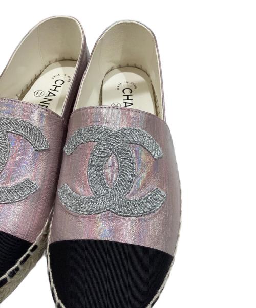 CHANEL（シャネル）CHANEL (シャネル) エスパドリーユ ピンク サイズ:37の古着・服飾アイテム