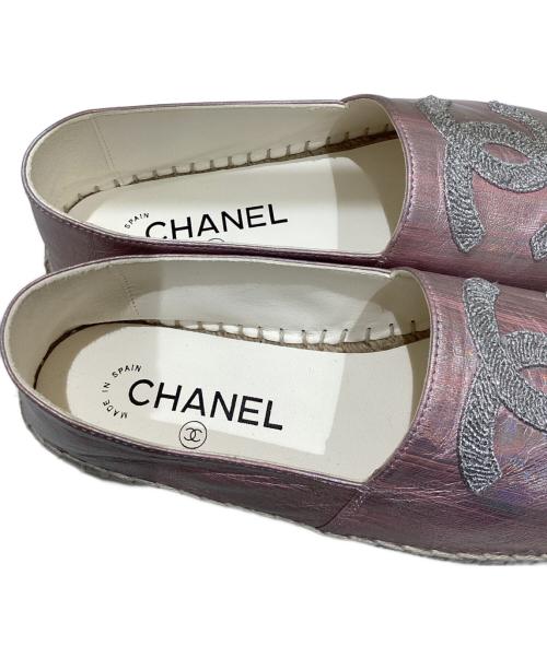 CHANEL（シャネル）CHANEL (シャネル) エスパドリーユ ピンク サイズ:37の古着・服飾アイテム