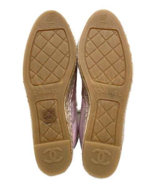 CHANEL（シャネル）CHANEL (シャネル) エスパドリーユ ピンク サイズ:37の古着・服飾アイテム